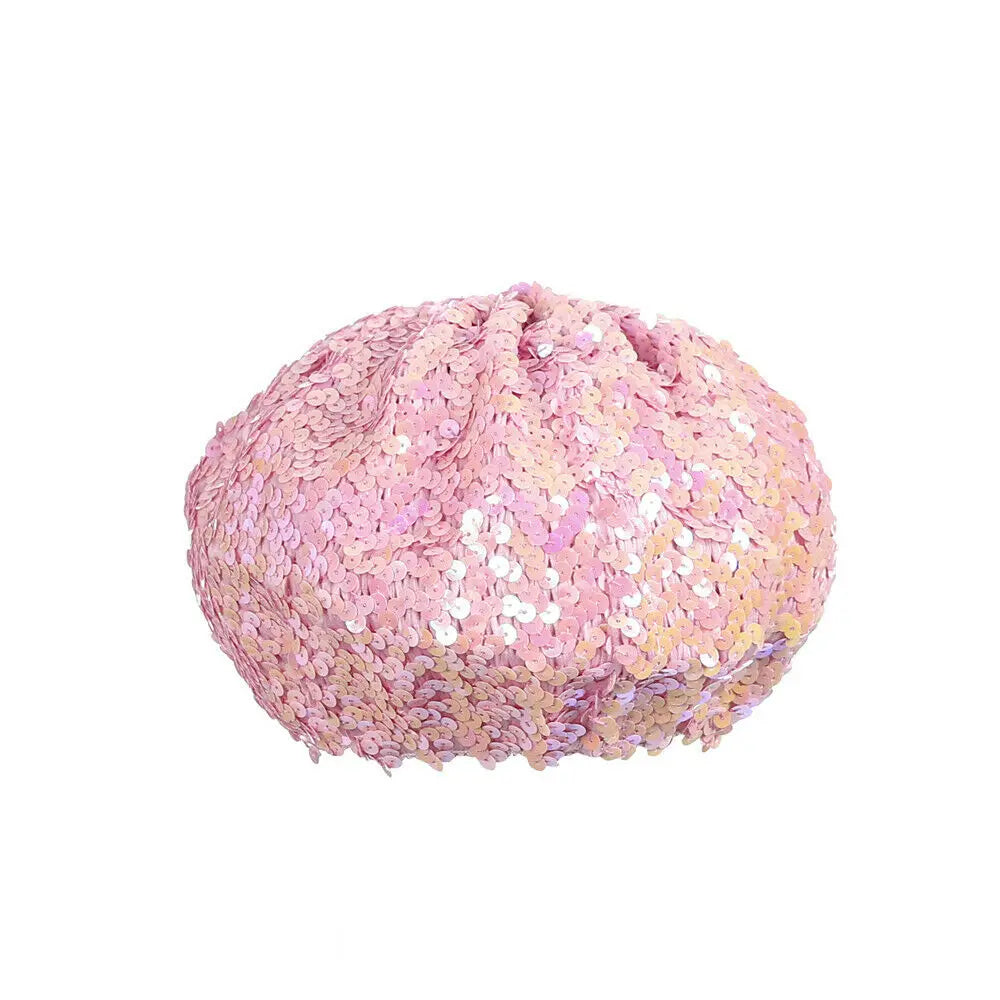 K.B. Shaws: Chic Women Glitter Sequin Beret Hat