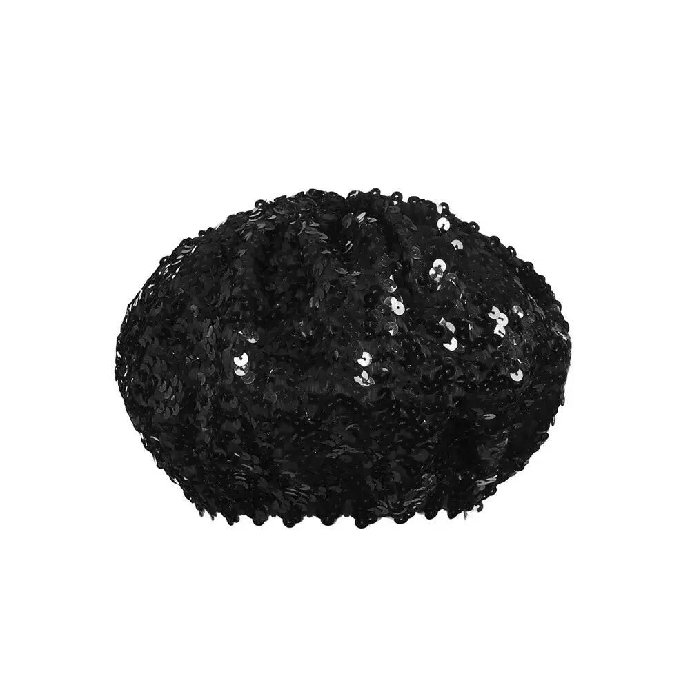 K.B. Shaws: Chic Women Glitter Sequin Beret Hat