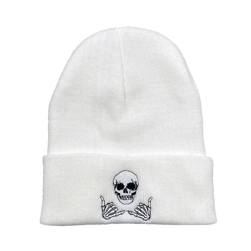 Playful Skeleton Skull Knitted Beanie