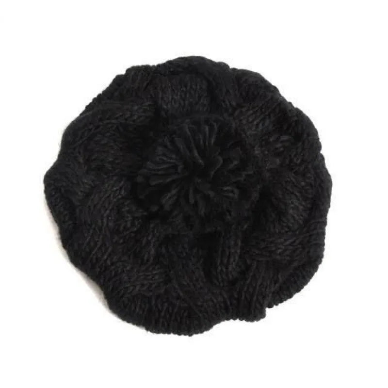 K.B. Shaws: Twisted Hemp Flower Beret